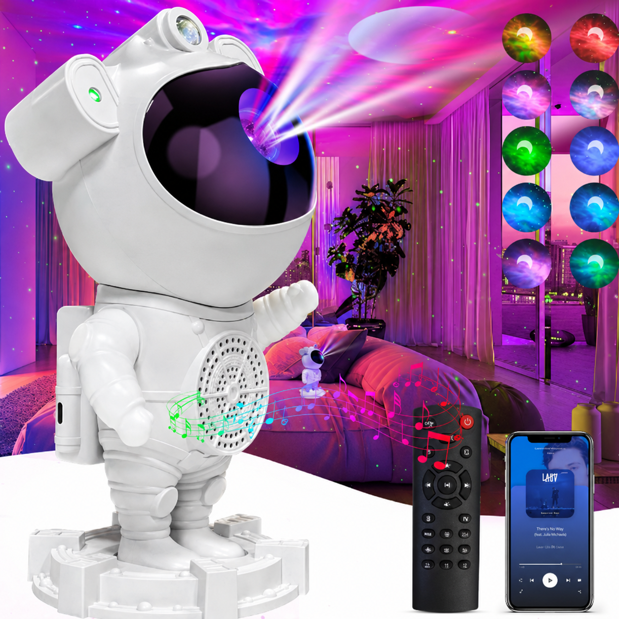 Proyector Astronauta Bluetooth Parlante