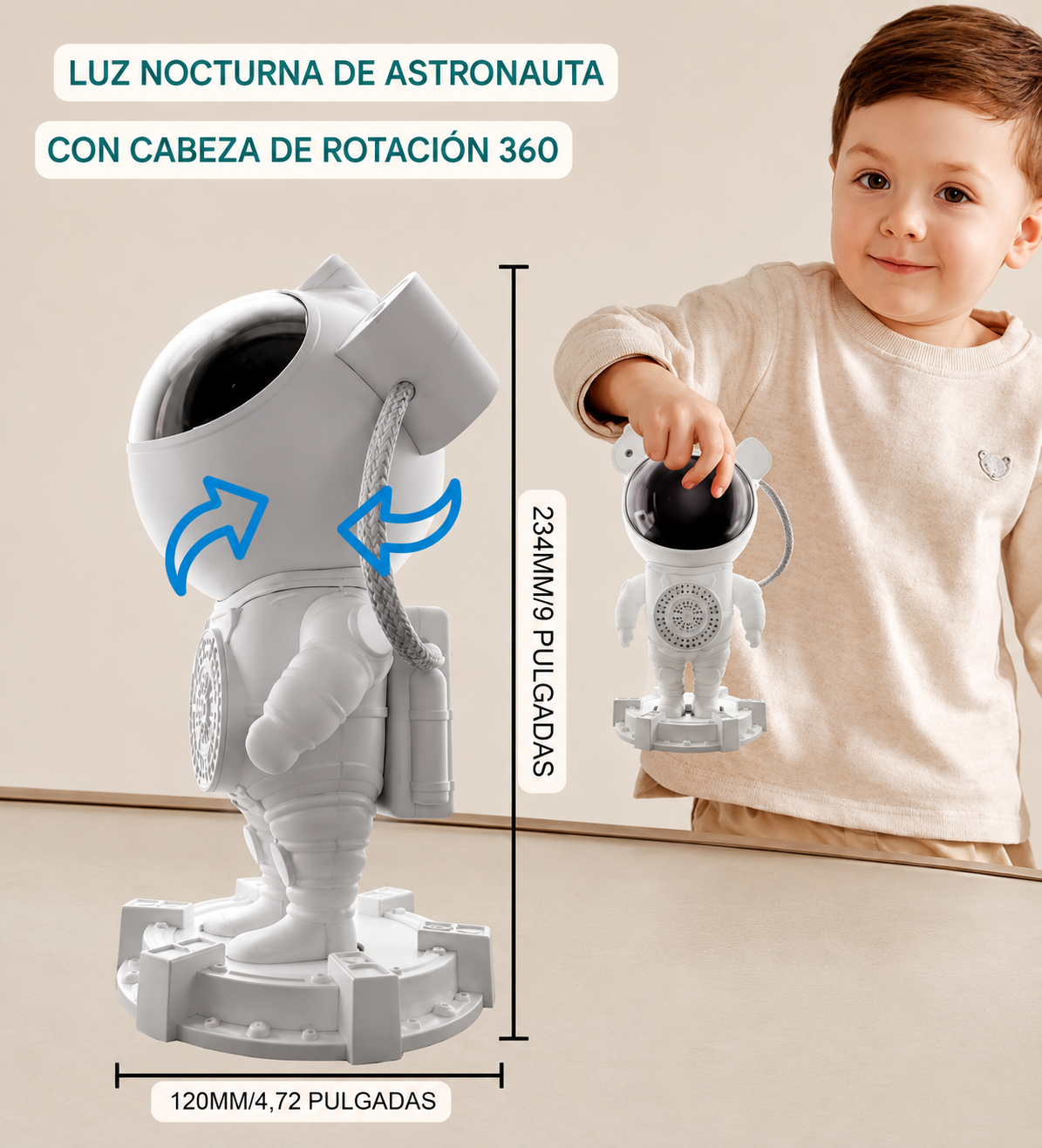 Proyector Astronauta Bluetooth Parlante