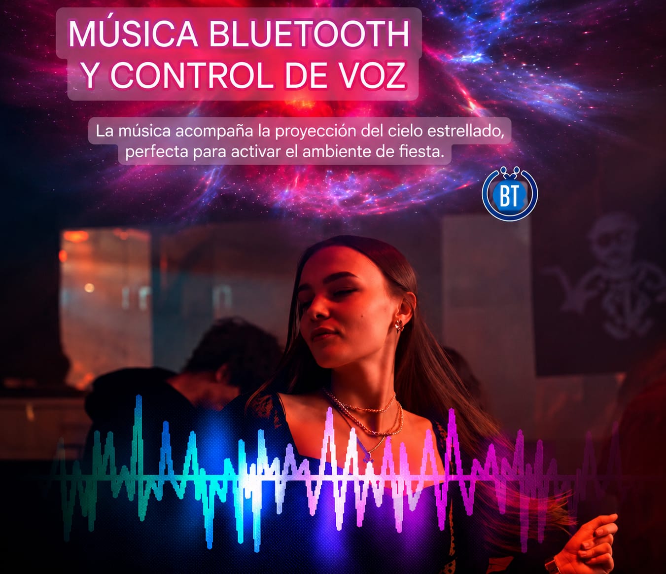 Proyector Astronauta Bluetooth Parlante