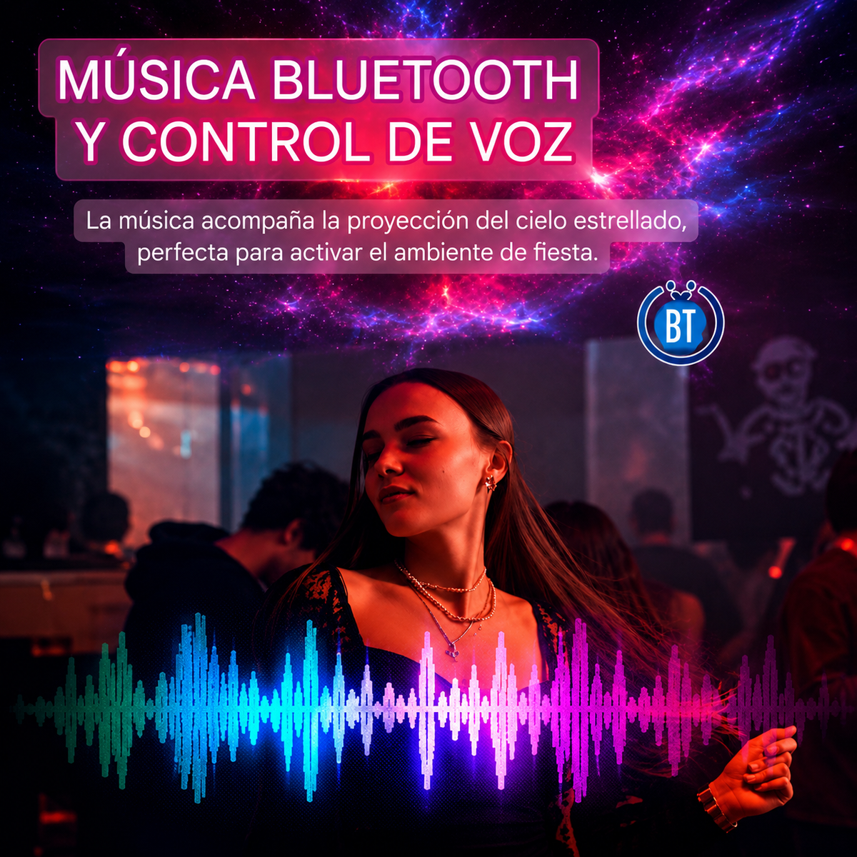 Proyector Astronauta Bluetooth Parlante