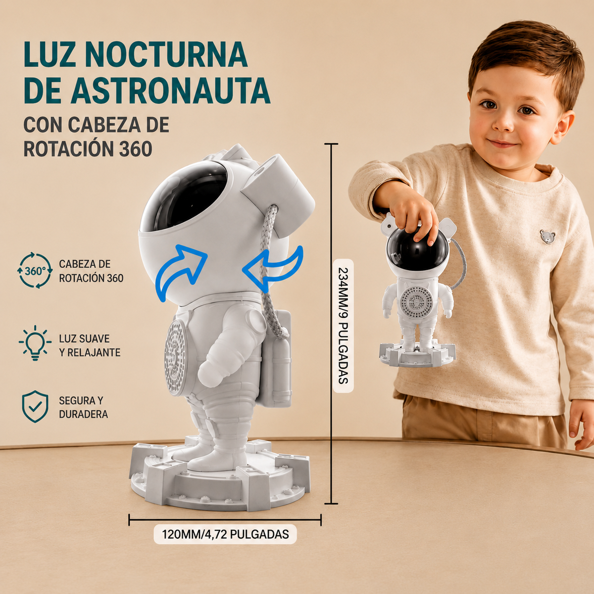 Proyector Astronauta Bluetooth Parlante